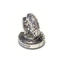 Ohrring 925/- Silber rhodiniert Zirkonia filigranes Ornament Creole 18mm
