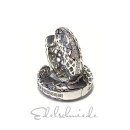 Ohrring 925/- Silber rhodiniert Zirkonia filigranes Ornament Creole 18mm