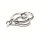 Anhänger 925/- Silber rhodiniert teilweise matt Zirkonia 4 Ringe unzertrennlich Kettenanhänger