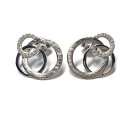 Ohrstecker aus 925 Sterlingsilber mit Zirkonia und drei...