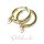 Creolen 333/- Gelbgold poliert Klassiker Einhänger echte Perle 5mm schlicht dezent 20 mm