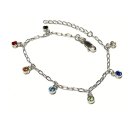 Armband 925/- Silber rhodiniert Zirkonia multicolor...