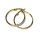 Ohrring 333/- Gold bicolor  poliert rund 23mm diamantiert Creole