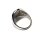 Ring 925 Silber Anker Motiv Siegelring Lack schwarz #61