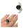Ring 925 Silber Anker Motiv Siegelring Lack schwarz #61