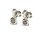 Ohrring Solitär 585/- Gold Weißgold Brillant 0,2 ct light brown si Klassiker Ohrstecker