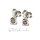 Ohrring Solitär 585/- Gold Weißgold Brillant 0,2 ct light brown si Klassiker Ohrstecker