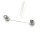 Ohrring Solitär 585/- Gold Weißgold Brillant 0,2 ct light brown si Klassiker Ohrstecker