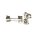 Ohrring Solitär 585/- Gold Weißgold Brillant 0,2 ct light brown si Klassiker Ohrstecker