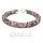 Armband 925/- Sterling Silber rosa Farbmix Verschluß 21cm Handarbeit