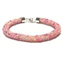 Armband 925/- Sterling Silber rosa Farbmix...