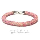 Armband 925/- Sterling Silber rosa Farbmix...