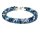Armband 925/- Sterling Silber blau Farbmix Verschluß 21cm Handarbeit