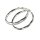 Ohrring 925/- Silber rhodiniert Creole oval poliert Glanz kordelmotiv