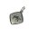 Sternzeichen Kettenanhänger 925/- Sterling Silber rhodiniert teilweise matt - Stier - Platte eckig