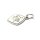 Sternzeichen Kettenanhänger 925/- Sterling Silber rhodiniert teilweise matt - Stier - Platte eckig