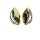 Ohrring 925 Silber bicolor Glanz matt Ohrclip Klips längliche Form