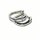 Ohrring 925/- Silber rhodiniert Creole modern poliert einfarbig oval Zirkonia