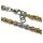 Halskette Edelstahl bicolor Zopfkette robust Collier 47-49cm