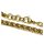 Armband Edelstahl vergoldet Zopfkette robust 22-23cm