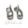 Ohrring 925 Silber rhodiniert matt & Glanz modern Ohrstecker