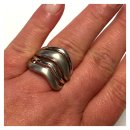 Ring 925 Silber rhodiniert matt glanz Bandring modern durchbrochen #61