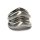 Ring 925 Silber rhodiniert matt glanz Bandring modern durchbrochen #61