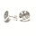 Ohrring 925/- Silber matt strukturiert Gitter Ohrstecker 12mm