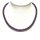 Halskette gehäkelt Glasperlen 925 Silber Schließe Handarbeit Unikatschmuck Häkelkette 51cm lila violett