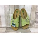 Brinkmann Damen Kreuz-Pantolette hellgrün mit großer Schnalle – Neu & Trendy!