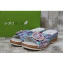Waldläufer Hanila Damen Pantolette pink-blau...