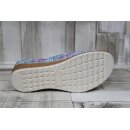 Waldläufer Hanila Damen Pantolette pink-blau gemustert mit Wechselfußbett
