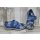 Fischer Jungen Klett-Hausschuh blau-grau mit Crossauto