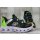 Skechers Slip INS Jungen Sportschuh mit Zierschnürung schwarz mit neongrüner Ferse Laufsohle mit Leuchtfunktion