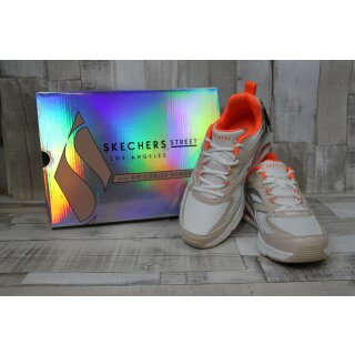Skechers Tres-Air Uno Damen Sneaker weiß beige orange Größe 36