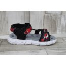 slobby Kinder Klett-Sandale schwarz/rot
