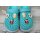 Damen Freizeit Clog türkis mit Stickern