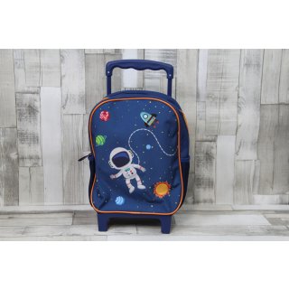 Kindertrolley Kinderrucksack Astronaut im Weltall mit Planeten Weltraum