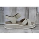 Rieker Damen Kreuzband-Sandale beige mit Klettverschluss
