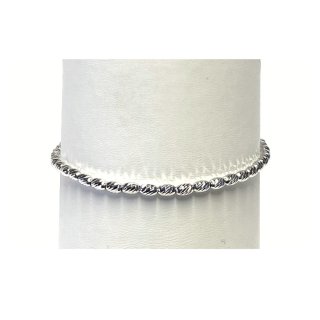 Armband 925 Silber rhodiniert diamantiert Oliven Kugel 19-21 cm, 99,95 € | Silberarmbänder
