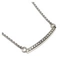 Collier aus 925 Sterlingsilber mit geradem Zirkonia-Steg...