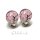 Ohrclips 925/- Silber Glas Cabochon Kirschblüten Zweig rosa 12mm