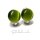 Ohrclips 925/- Silber Acryl Cabochon grün 12mm
