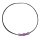 Kette Stahlseil schwarz mehrreihig 15reihig Acryl Perlen (Zylinder + Würfel) lila violett Farbverlauf Klippverschluß Edelstahl 50cm