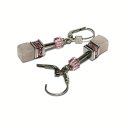 Ohrring 925 Silber Rosenquarz Würfel rosa eloxierte Aluminium Elemente Glaswürfel rosa - schlicht dezent Ohrhänger