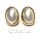 Ohrring 333/- Gold Gelbgold MabePerle oval Perle Ohrstecker Handarbeit Unikatschmuck