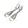 Ohrhänger 925 Silber matt Zirkonia rhodiniert tropfenform durchbrochen