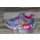 Skechers Mädchen Blinklicht Kletthalbschuh hellblau-bunt mit Glitter und Einhorn auf der Laufsohle