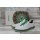 Manitu Damen Sneaker weiß mit grünen Senkeln und grün abgesetzter Laufsohle