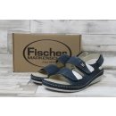 Fischer Damen Klett-Sandale jeansblau mit Silber...